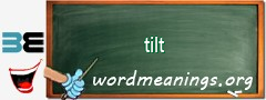 WordMeaning blackboard for tilt